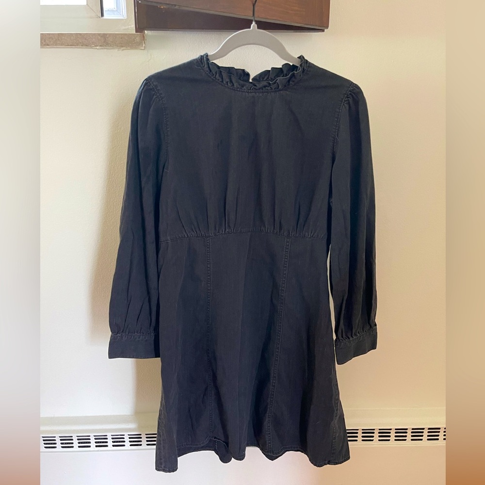 Madewell Black chambray dress